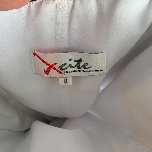 Xcite Impressions Striped Sleeveless Fit & Flair Tulle Formal Mini Dress - Picture 11 of 16